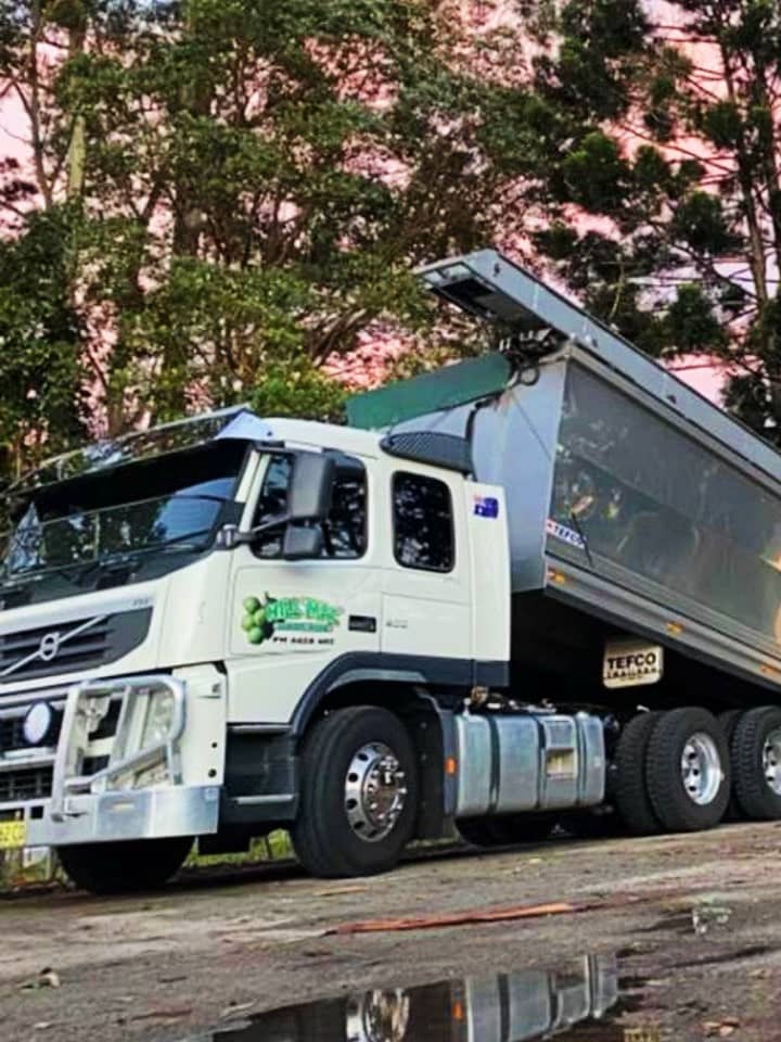 macadamia bulk transport on truck