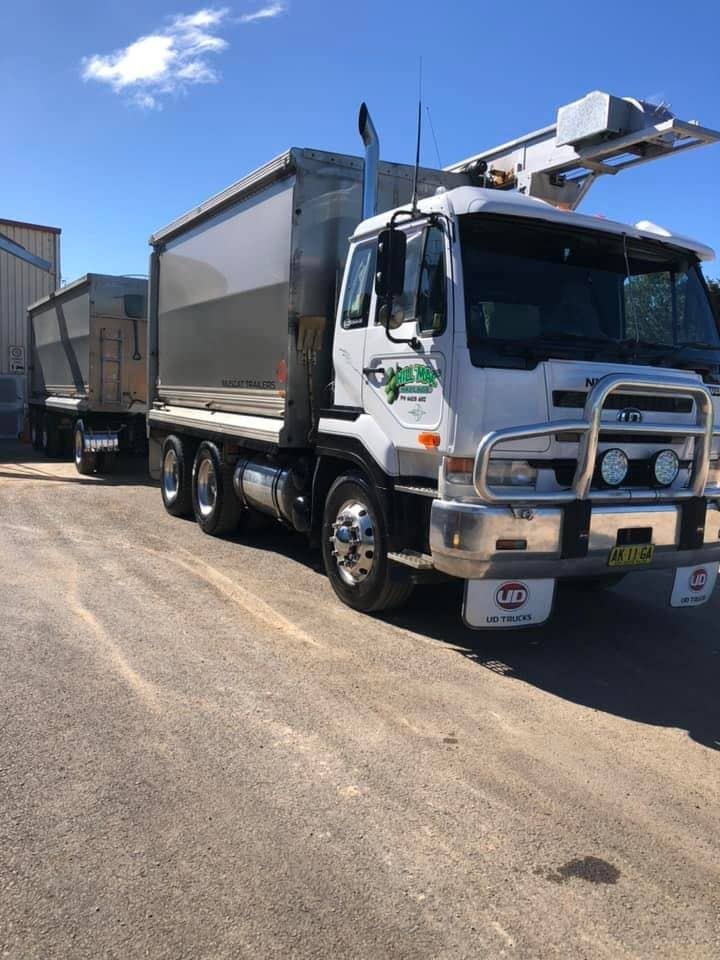 bulk processing vehicle with macadamia in northern rivers with macadamia transport